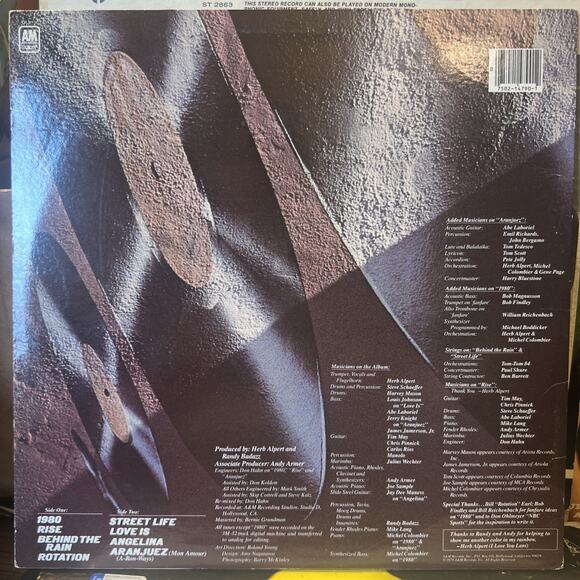 1979 HERB ALPERT and THE TIJUANA BRASS - RISE LP Ultrasonic Clean! Ex! - Picture 2 of 7